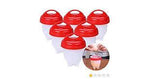 SHE'S HOME 6 pcs. Silicone Egg Cooker makes Hard & Soft boiled eggs, BPA Free, Non Stick Silicone, No Shell, Boiled, Poached, Steamed eggs, AS SEEN ON TV.