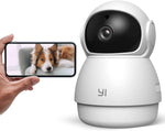 YI Pet Camera Dog Camera with Phone App Pet Dog Cat Puppy Cam Monitor Two Way Audio and Video, Pan/Tilt/Zoom, WiFi, Night Vision, Sound Motion Detection, Wireless, Compatible with Alexa and Google