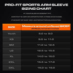 B-Driven Sports Pro-Fit Compersssion Arm Sleeves - 1-Pair, 30+ Designs, Adult/Youth Sizes, for Athletic and General Purpose Use.