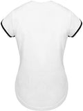 Hat and Beyond Womens Baseball Button Down Tee Short Sleeve Softball Jersey Active Shirts Made in USA