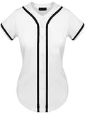 Hat and Beyond Womens Baseball Button Down Tee Short Sleeve Softball Jersey Active Shirts Made in USA