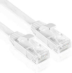 TNP Cat6 Flat Ethernet Network Cable - High Performance & Tangle Free with Premium UTP Twisted Pair RJ45 Snagless Connector Jack Computer LAN Internet Networking Patch Wire Cord Plug (1.5 Feet, White)