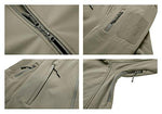 MAGCOMSEN Men's Tactical Jacket Winter Sports Hiking Skiing Water Resistant Fleece Lined Winter Coats Multi-Pockets