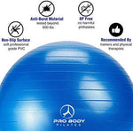 Exercise Ball - Professional Grade Anti-Burst Fitness, Balance Ball for Pilates, Yoga, Birthing, Stability Gym Workout Training and Physical Therapy