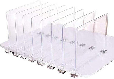 Bernese 6pcs Acrylic Shelf Dividers for Closets,Clear Closet Shelf Dividers,Organize Clothes, Books,Towels and Hats