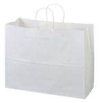 16"x6"x12" - 50 Pcs - Bagsource White Kraft Paper Bags, Shopping, Mechandise, Party, Gift Bags
