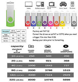 4GB USB Flash Drive Bulk 10 Pack Portable Zip Drives, Portable Thumb Drive 4 GB Swivel USB 2.0 Memory Stick Data Storage, Metal Pen Drive Flash Disk Multi Pack Jump Drives in Black by FEBNISCTE