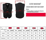 LUSI MADAM Mens Outdoor Vest Multi-Pockets Casual Vest for Work Fishing Photography Journalist