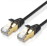 TNP Cat6 Ethernet Patch Cable (20 Inch) - Professional Gold Plated Snagless RJ45 Connector Computer Networking LAN Wire Cord Plug Premium Shielded Twisted Pair (Orange)