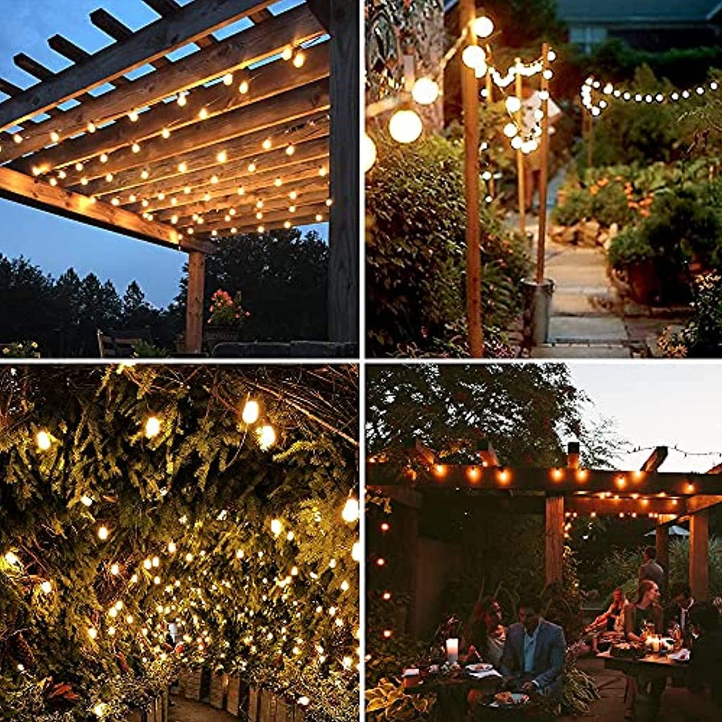 Baxstel Solar Outdoor String Lights with 16pcs Shatterproof Bulbs,50Ft CGsupply