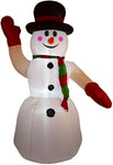 UNIFEEL Christmas 8FT Inflatable Snowman Air Blown Decoration Yard Santa Claus Light Up LED Built in Pump Mains Powered IP44