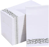 V PLUS  200 Pack Paper Napkins Guest Towels Disposable Premium Quality 3-ply Dinner Napkins Disposable ,Soft Absorbent Party Napkins Wedding Napkins for Kitchen Parties, Dinners or Events(Silver)