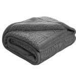 BEDSURE Sherpa Fleece Blanket Twin Size Grey Plush Throw Blanket Fuzzy Soft Blanket Microfiber