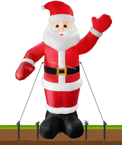 UNIFEEL Outdoor Santa Claus Self Inflating with Plug 6 feet Father Christmas LED Illuminated Waving Hand