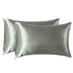 Bedsure Standard Pillowcase Set of 2 Pillowcase Covers Flannel Pillowcases Grey Pillowcase Sham