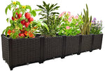 Infinite Cedar Planter Box Raised Garden Bed Large Planters for Outdoor Plants Elevated Garden Boxes Plant pots Perfect for Garden Patio Balcony Deck to Planting Flowers Vegetables Tomato and Herbs