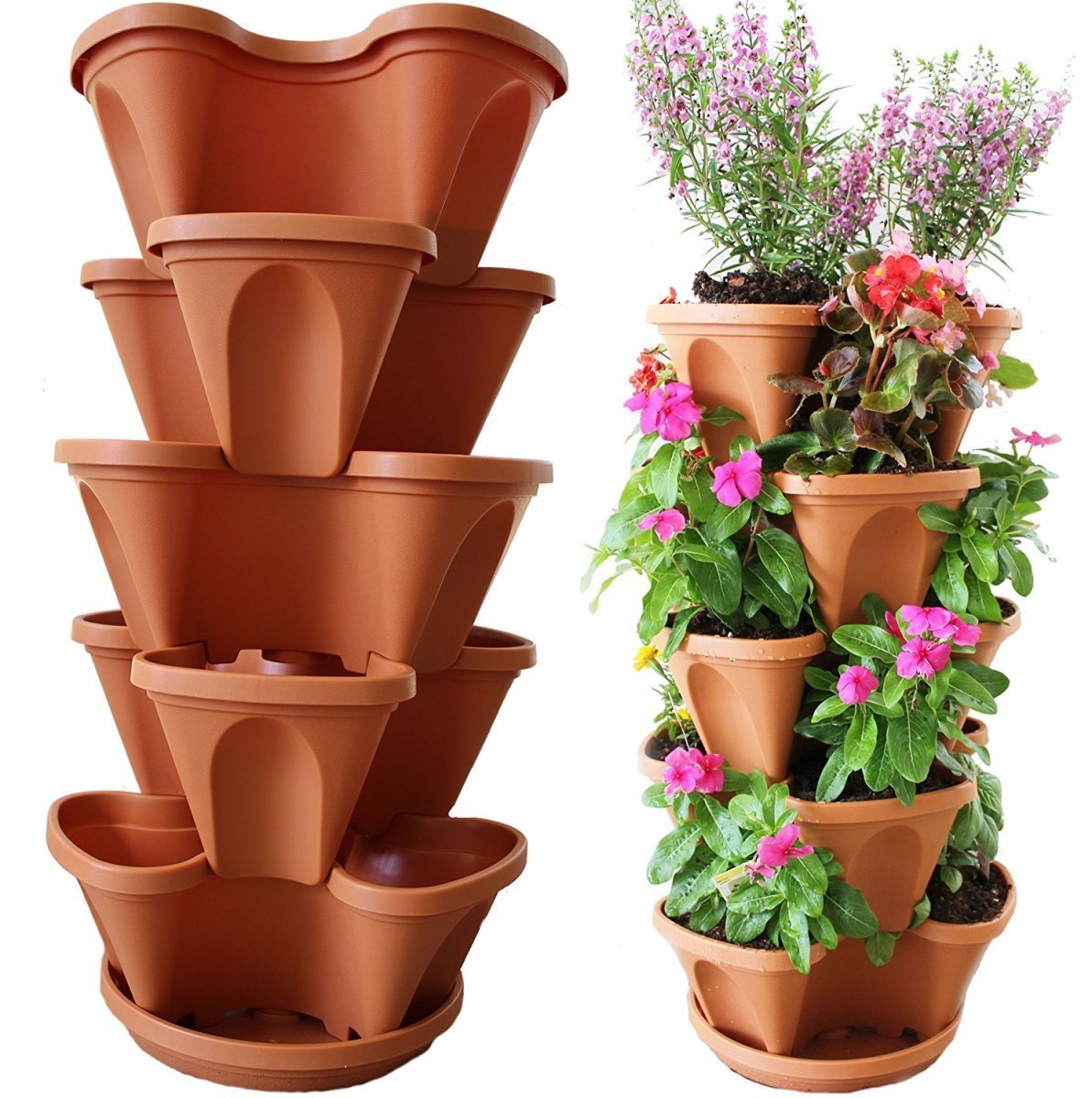 Nature's Distributing Stacking Planters - 5 Tier - with Patented Flow ...