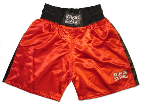 Ring to Cage Traditional Boxing Trunks, Blue or Red Color. Kids and Adult Sizes
