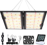 WAKYME J-2000W LED Grow Light Dimmable, 4x4ft Sunlike Full Spectrum Grow Lamp with MeanWell Driver, Waterproof Plant Light with Fan for Hydroponic Indoor Seedling Greenhouse Growing Light (700pcs LED)