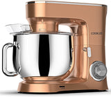 COOKLEE Stand Mixer, 9.5 Qt. 660W 10-Speed Electric Kitchen Mixer with Dishwasher-Safe Dough Hooks, Flat Beaters, Wire Whip & Pouring Shield Attachments for Most Home Cooks, SM-1551, Champagne