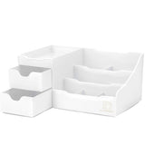 Uncluttered Designs Makeup Organizer with Drawers (White)