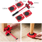 EinMichael 5 Packs Furniture Lifter Tool Set - Heavy Furniture Movers Sliders with 4 Wheels for Easy and Safe Moving, 360 Degree Rotatable Pads, Suitable for Sofas and Refrigerators, Up to 200kg/440 lb