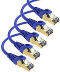 Maximm Cat7 Ethernet Cable, 15 Feet, Green, 5-Pack - Pure Copper - RJ45 Gold-Plated Snagless Connectors 600 MHz, 10 Gbps. for Fast Network & Computer Networking + Cable Clips and Ties