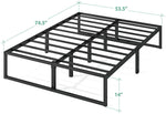 Zinus Lorelai 14 Inch Metal Platform Bed Frame / Steel Slat Support / No Box Spring Needed / Underbed Storage Space / Easy Assembly, Full