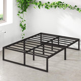 Zinus Lorelai 14 Inch Metal Platform Bed Frame / Steel Slat Support / No Box Spring Needed / Underbed Storage Space / Easy Assembly, Twin