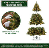 Casafield 7.5FT Black Spruce Artificial Holiday Christmas Tree with Sturdy Metal Stand