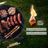Grill Trade Fire Starter Squares 144, Easy Burn Your BBQ Grill, Camping Fire, Wood Stove, Smoker Pellets, Lump Charcoal, Fireplace - Fire Cubes are The Best Barbeque Accessories - 100% All Natural