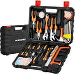 WAKYME 197 Piece Household Hand Tool Kit, Wrench Plastic Toolbox with General Household Hand Tool Set, Repair Tool Combination, Home/Auto Repair Tool Set