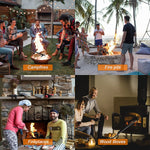 BsBsBest Fire Pit Poker, 45.99 Inch Extra Long Outdoor Fire Poker for Fireplace, Fire Pit, Campfire, Wood Stove and Indoor Use, Heavy Duty Wrought Steel Campfire Poker Tool, Rust-Resistant Black Finish