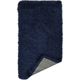 Ottomanson Flokati Collection Faux Sheepskin Shag Runner Rug, 2'X5', Navy