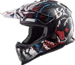 LS2 Helmets Motorcycle & Powersports Helmet's Off-Road Fast Mini V2 (Strong Red Blue, Medium)