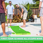 GoSports Battleputt Golf Putting Game, 2-on-2 Pong Style Play with 11’ Putting Green, 2 Putters and 2 Golf Balls