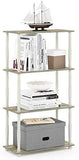 Furinno (99557BK/GY) Turn-N-Tube 4-Tier Multipurpose Shelf Display Rack - Black/Grey