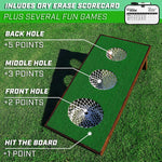 GoSports BattleChip PRO Golf Game - Includes 4' x 2' Target, 16 Foam Balls, Hitting Mat, and Scorecard, Green