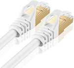 TNP Cat6 Ethernet Patch Cable (20 Inch) - Professional Gold Plated Snagless RJ45 Connector Computer Networking LAN Wire Cord Plug Premium Shielded Twisted Pair (Orange)