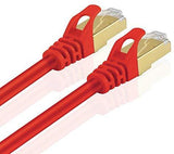 TNP Cat6 Ethernet Patch Cable (20 Inch) - Professional Gold Plated Snagless RJ45 Connector Computer Networking LAN Wire Cord Plug Premium Shielded Twisted Pair (Orange)