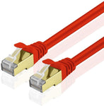 TNP Cat6 Ethernet Patch Cable (20 Inch) - Professional Gold Plated Snagless RJ45 Connector Computer Networking LAN Wire Cord Plug Premium Shielded Twisted Pair (Orange)