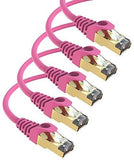 Maximm Cat7 Ethernet Cable, 15 Feet, Green, 5-Pack - Pure Copper - RJ45 Gold-Plated Snagless Connectors 600 MHz, 10 Gbps. for Fast Network & Computer Networking + Cable Clips and Ties