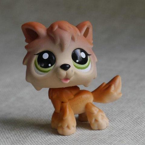 TOP Satisfied Brown Wolf Dog Pubby #2141 Action Figure LPS mini LITTLEST PET SHOP 2" Fast Ship